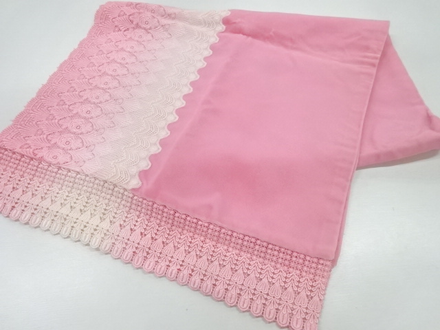 ビロードレース花模様暈しショール